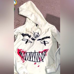 Evil hearts Club Monster Face Hoodie